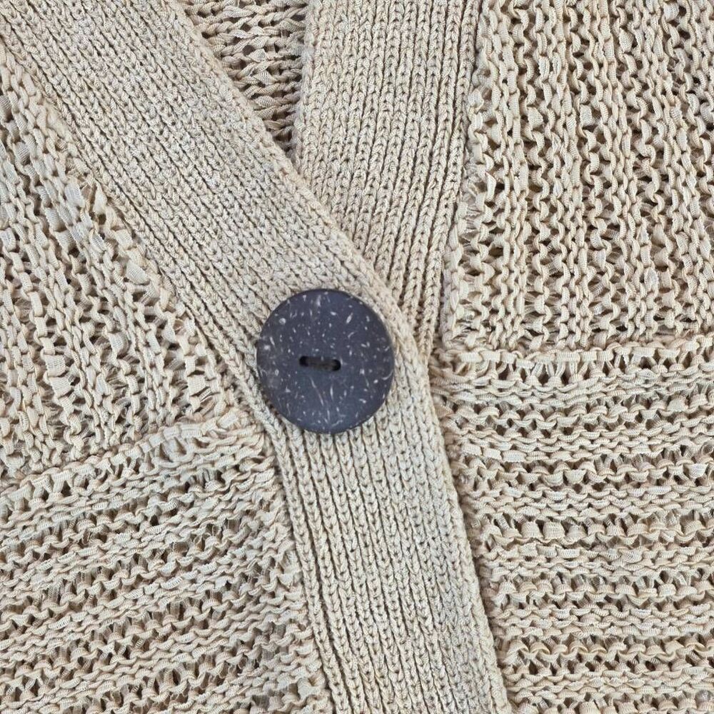 Ruby Rd Tan Knit Single Button Cardigan Sweater L… - image 8